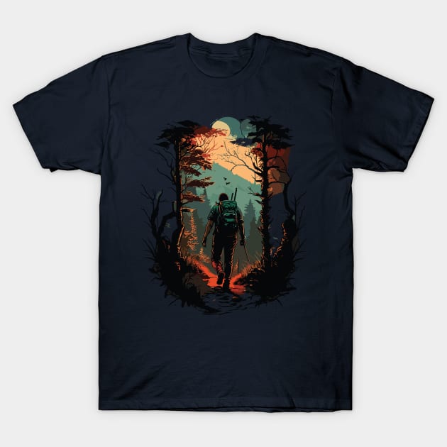 hiking Walking T-Shirt by tee-sailor